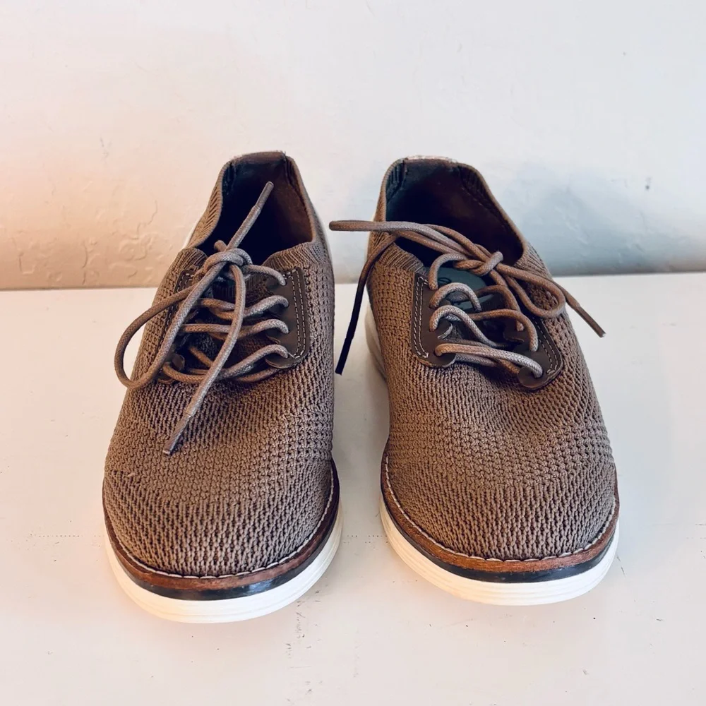 Cole Haan OriginalGrand Meridian Knit Oxford Shoes in Brown, Size 5.5
